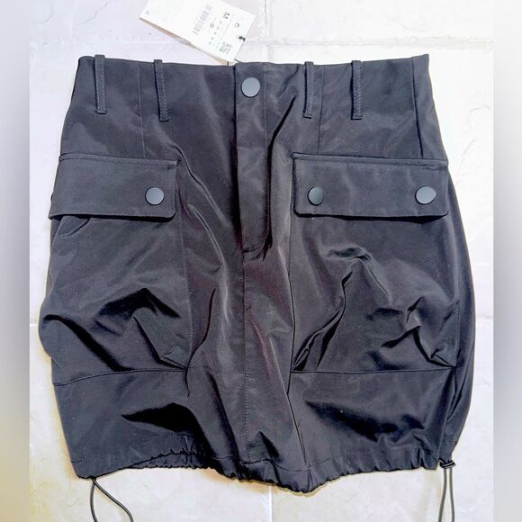 ZARA Black Cargo Army Skirt size Medium - Picture 1 of 6